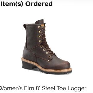 Women's Elm Brown Steel Toe Logger Boots